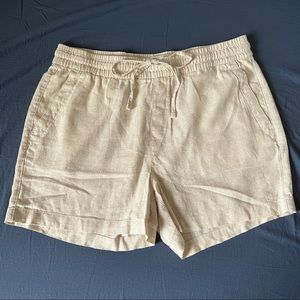 Old Navy: Beige High-Waisted Linen-Blend Shorts for Women -- 4-inch inseam, M